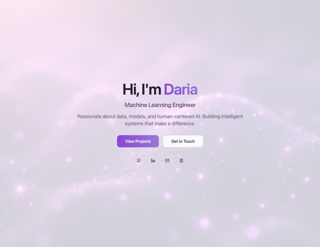 Daria - Applied AI Engineer | Portfolio